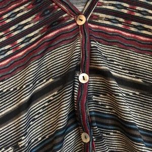 Long, bodycon cardigan with pearl buttons